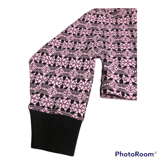 ADIDAS Trefoil All Over Print Hoodie Size XS Berry/Black. Excellent Condition - Picture 4 of 5